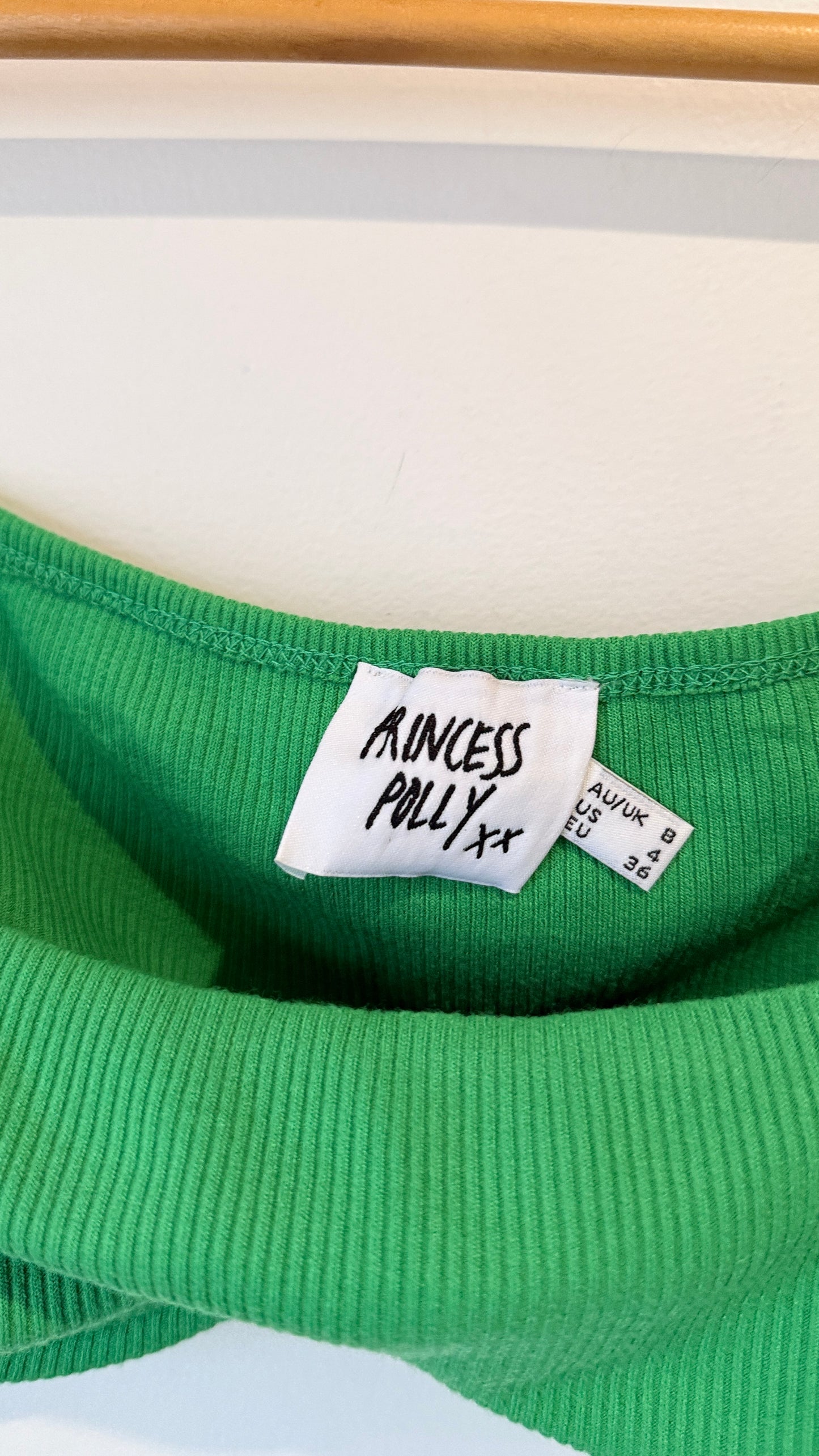 Princess Polly Bustier Long Sleeve Crop Top Size AU/UK 8 (EU 34)