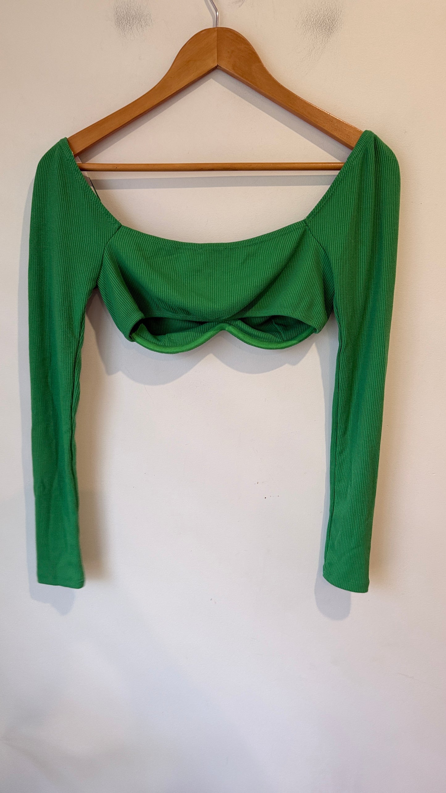 Princess Polly Bustier Long Sleeve Crop Top Size AU/UK 8 (EU 34)