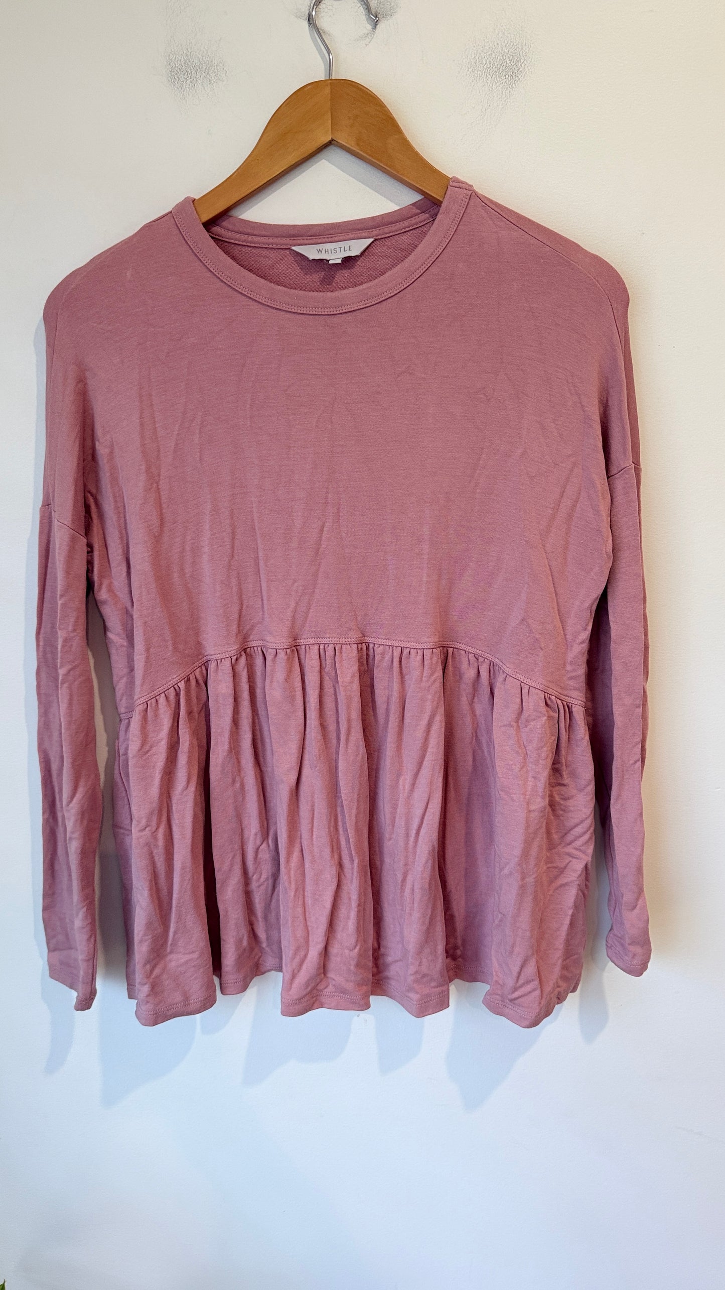 Whistle Peplum Long Sleeve Top Size S
