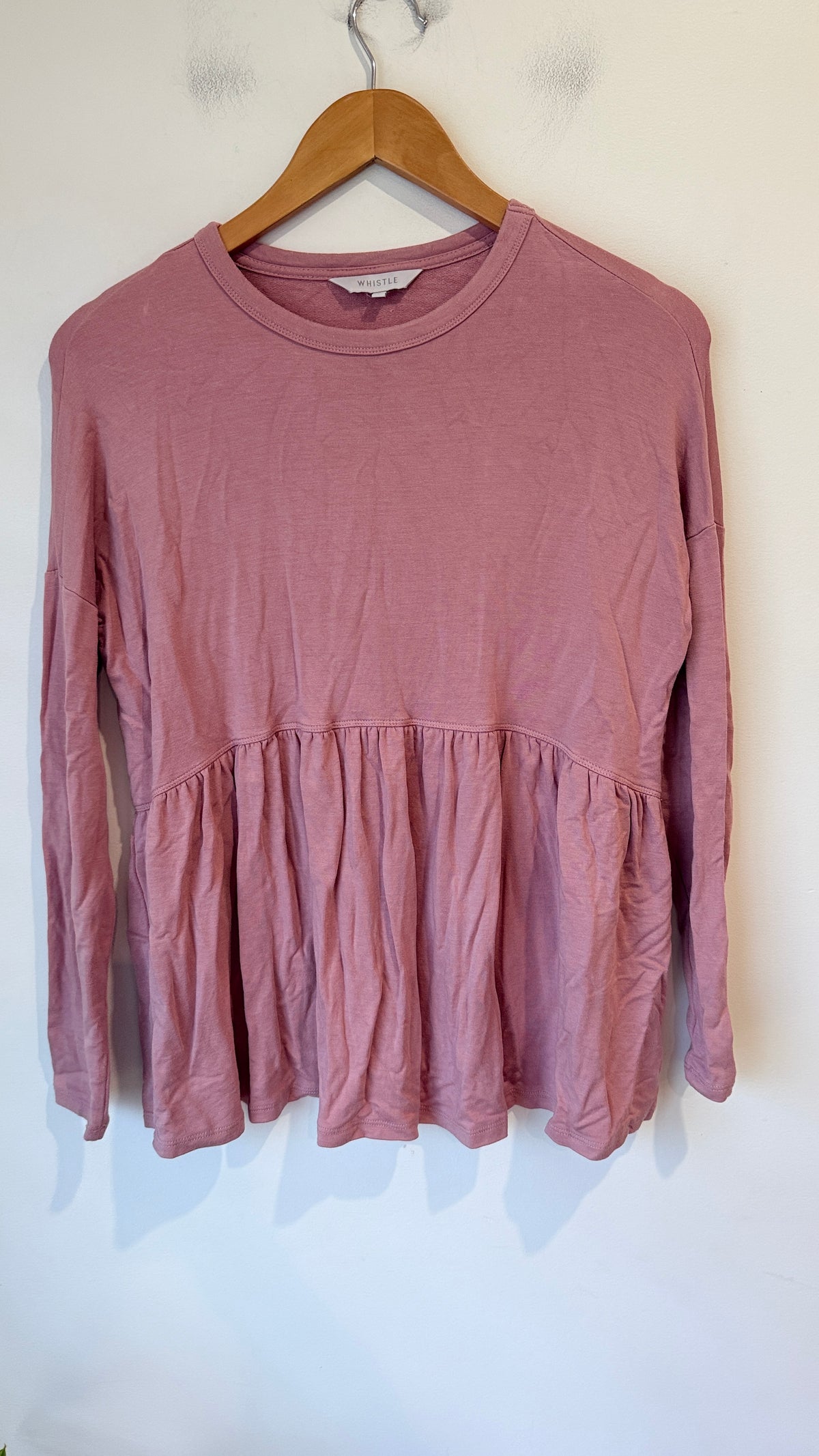 Whistle Peplum Long Sleeve Top Size S