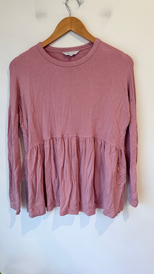 Whistle Peplum Long Sleeve Top Size S