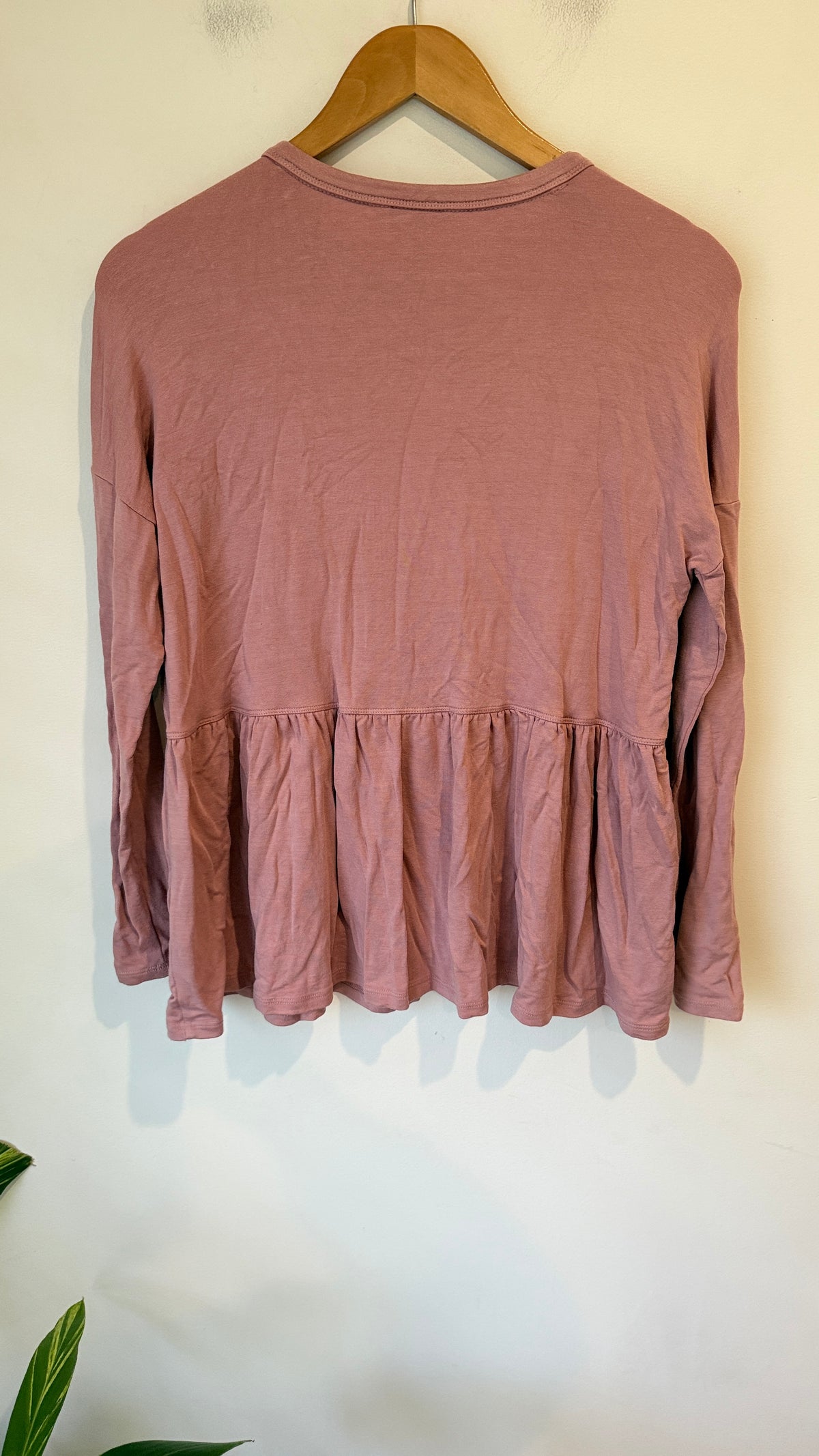 Whistle Peplum Long Sleeve Top Size S