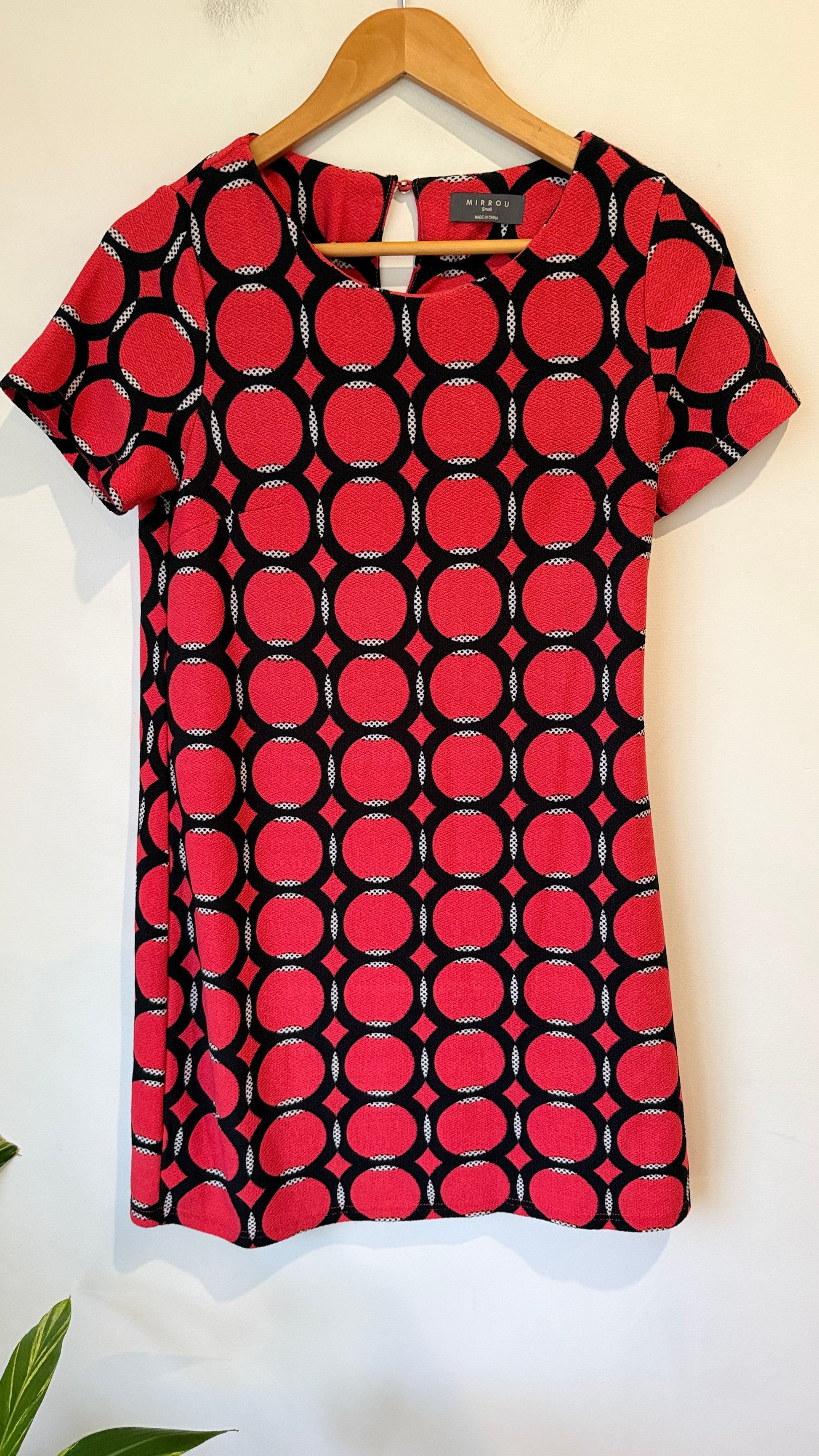 Mirrou Geometric Print Shift Dress Size S