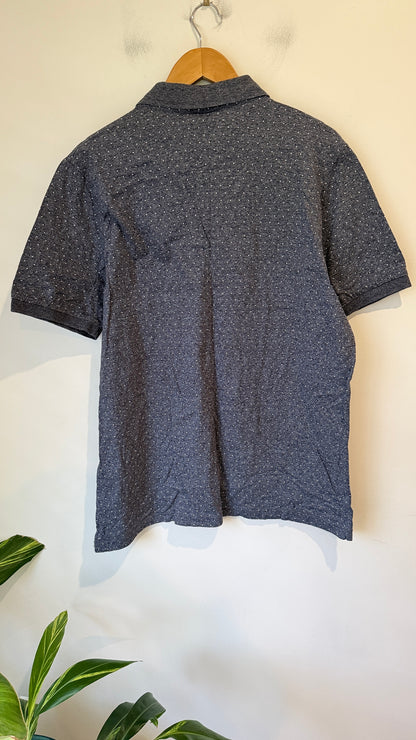 Barkers Polka Dot Polo Shirt U/Arm To U/Arm 56cm Size XXXL