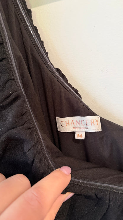 Chancery One Shoulder Ruffle Jumpsuit Size 14