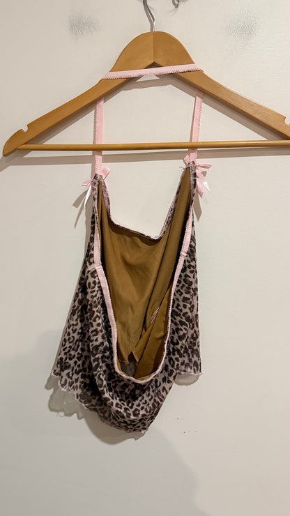 SHEIN Leopard Print Tie Strap Cami Size L (EU/US 40/42, 8/10)