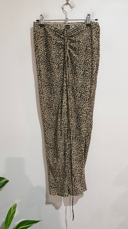 SHEIN Leopard Print Cinched Hem Pants Size M (EU/US 28/6)