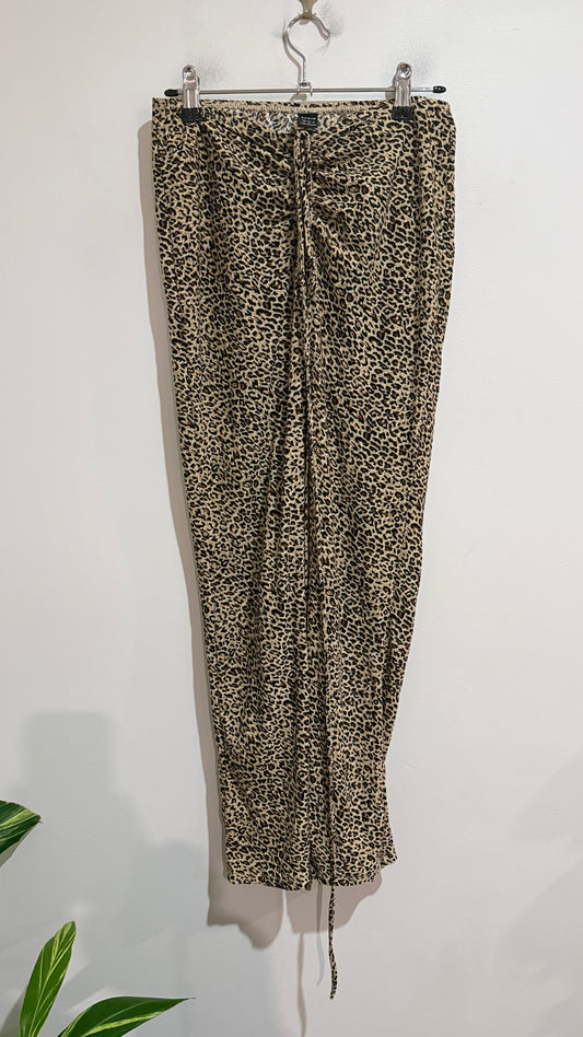 SHEIN Leopard Print Cinched Hem Pants Size M (EU/US 28/6)