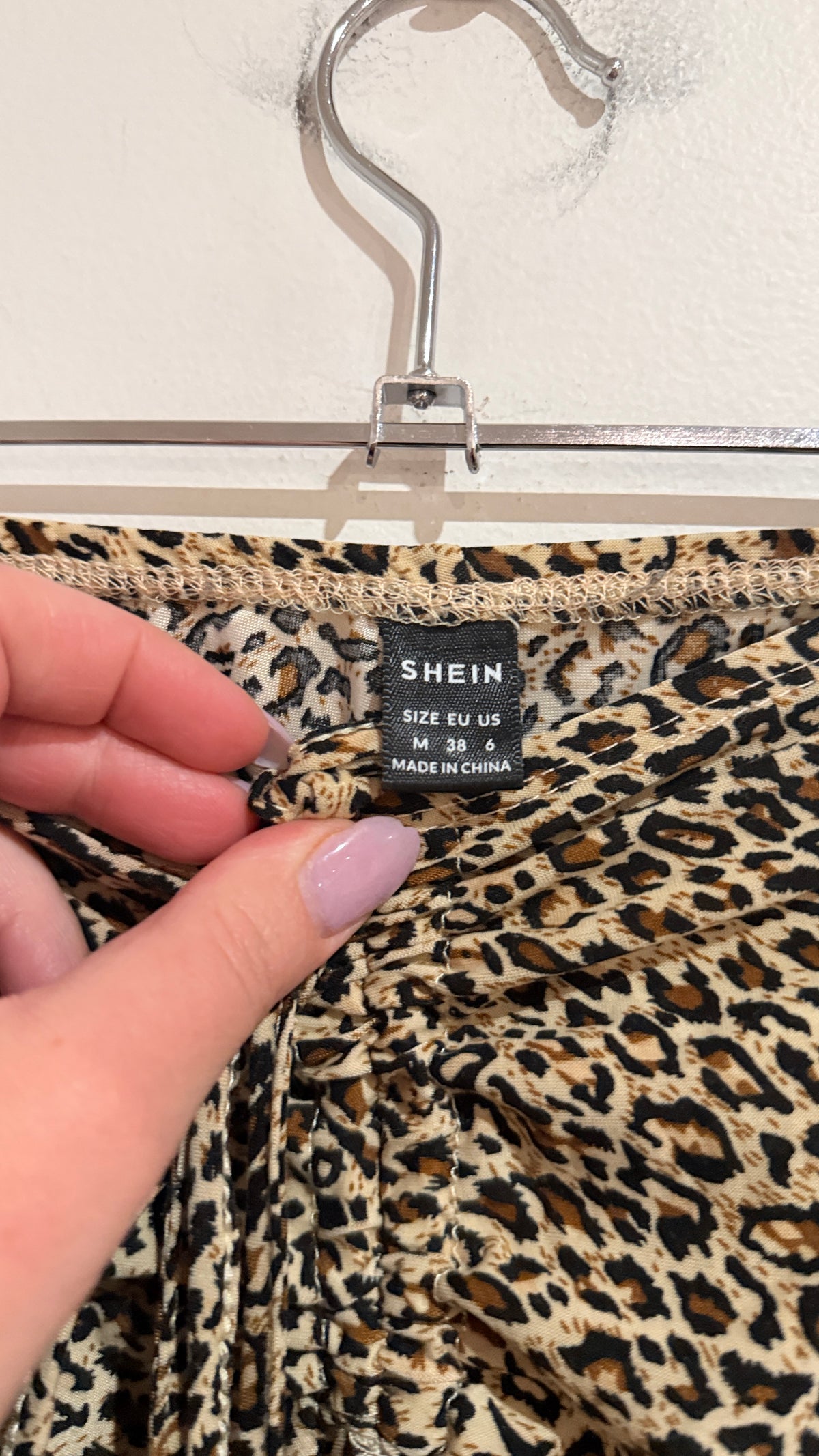 SHEIN Leopard Print Cinched Hem Pants Size M (EU/US 28/6)