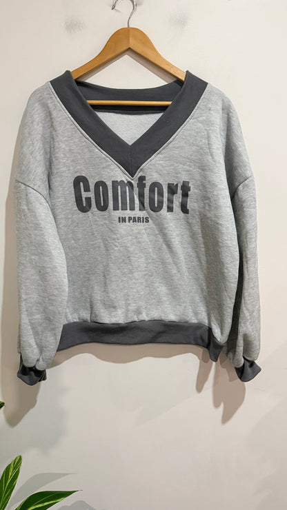 SHEIN Comfort In Paris' Graphic Sweatshirt Size XL
