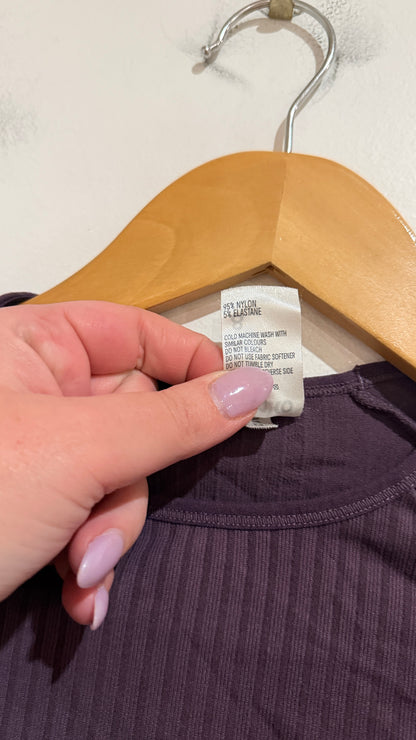 Anko Active Ribbed Seamless Crop Top Size 8