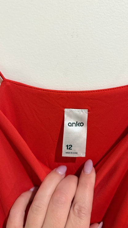 Anko Red Slip Dress Size 12