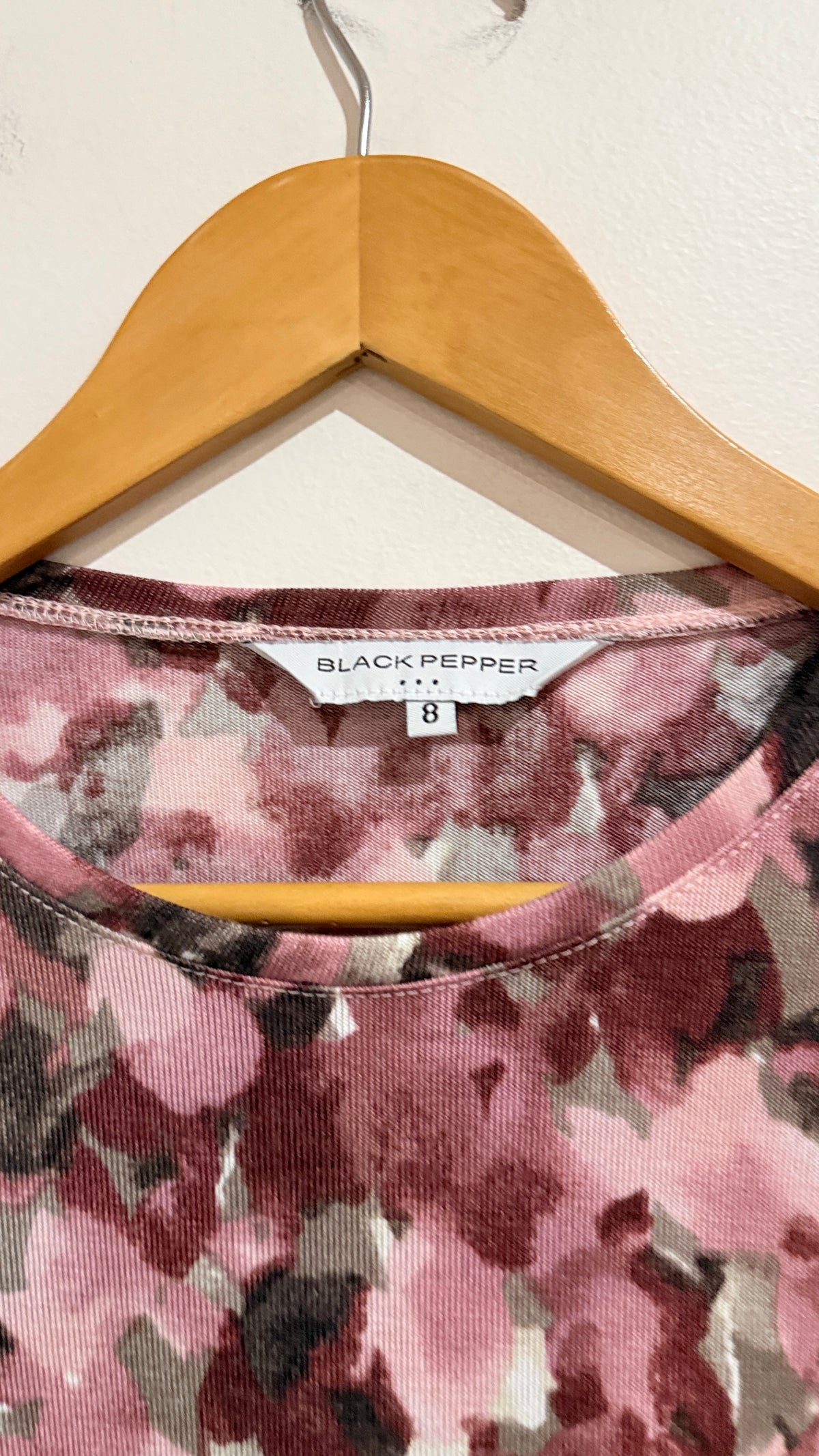 Black Pepper Floral Print Top Size 8
