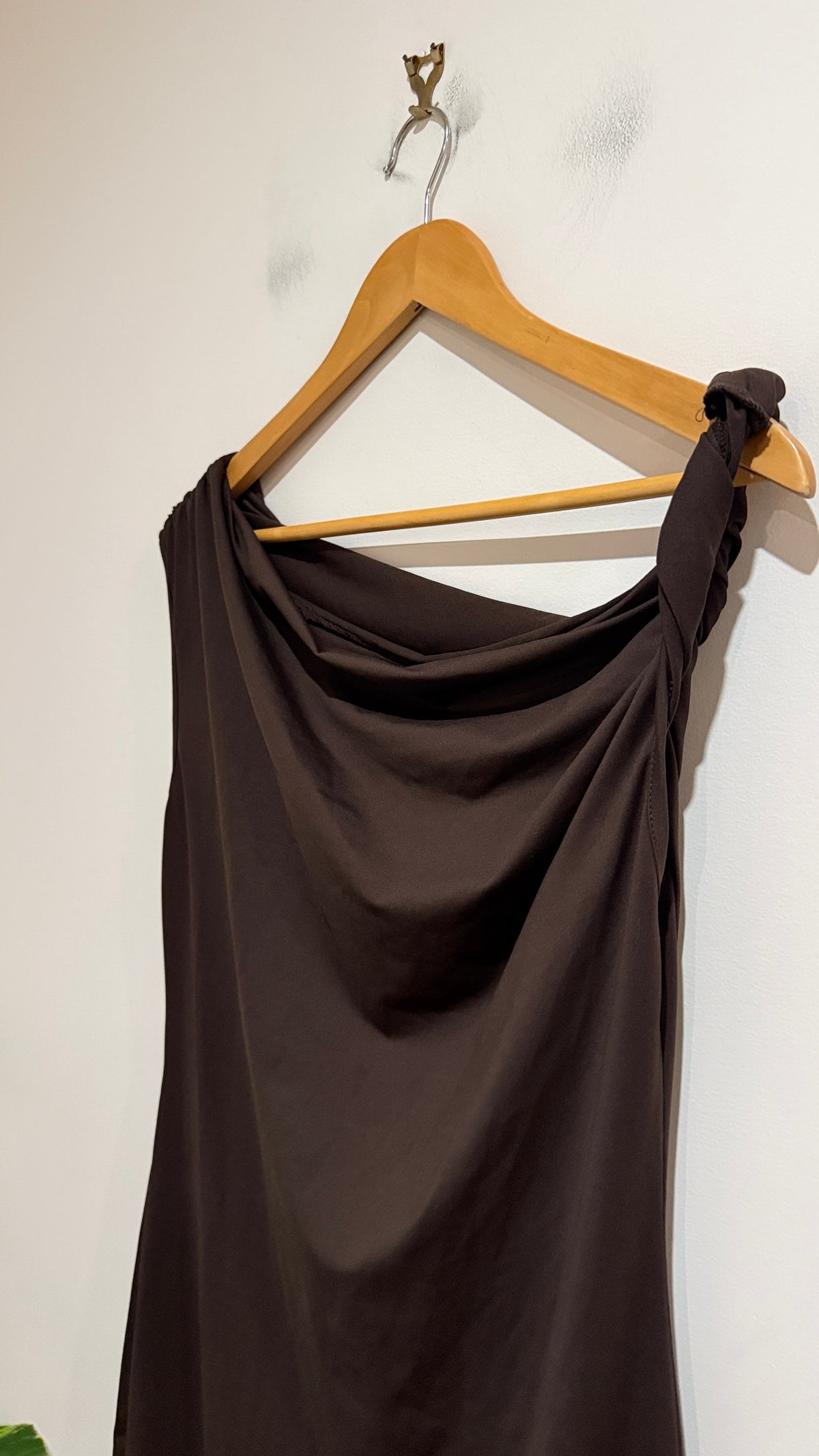 SHEIN Brown Draped Midi Dress Size XL