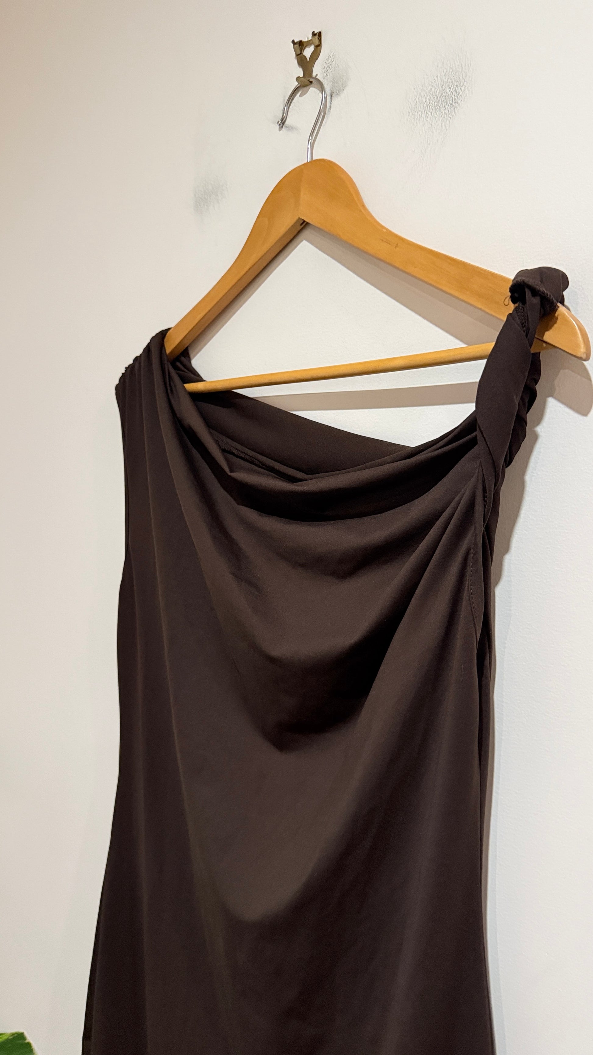 SHEIN Brown Draped Midi Dress Size XL