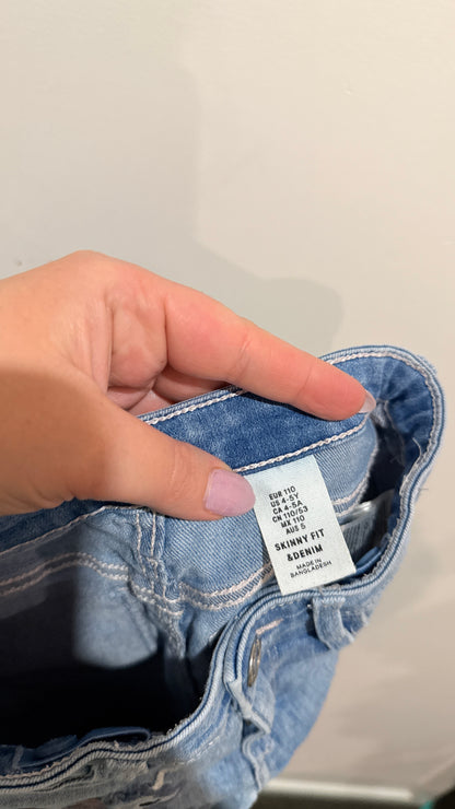 H&M &Denim Sequin Unicorn Skinny Jeans Size EUR 110 (US 4-5Y)