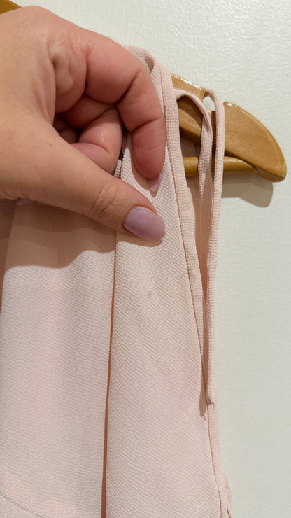 on & on Blush Pink Cold Shoulder Tie Sleeve Blouse Size 1 - 41cm u/arm
