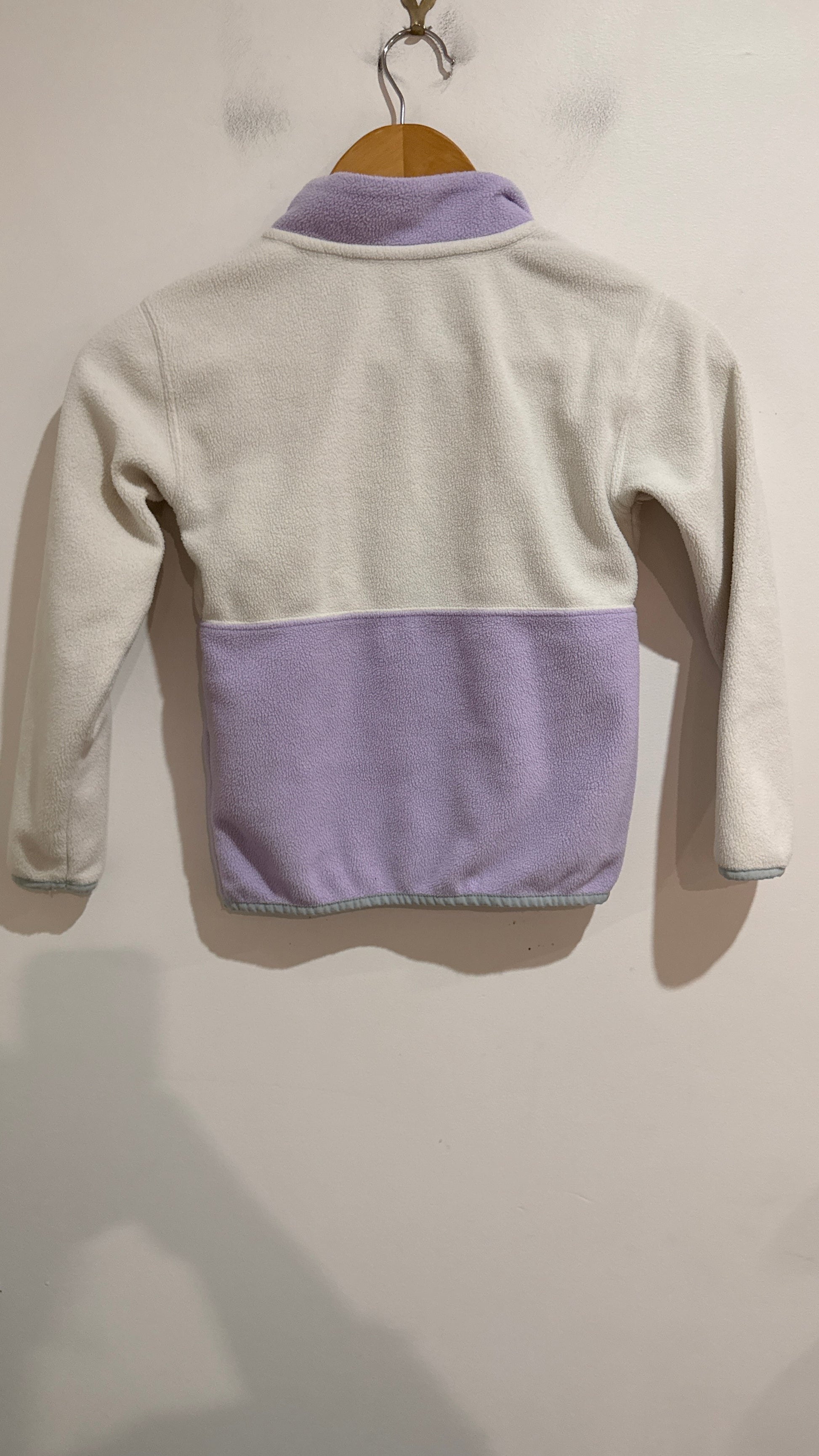 Anko Kids Cream And Lilac Fleece Zip Jacket Size 7