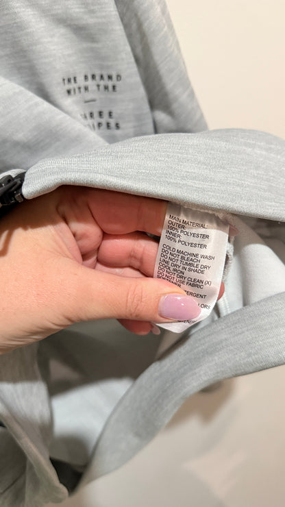 Adidas Climalite Grey Marle Full Zip Hoodie Size XL