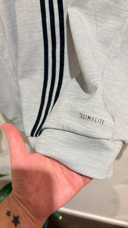Adidas Climalite Grey Marle Full Zip Hoodie Size XL