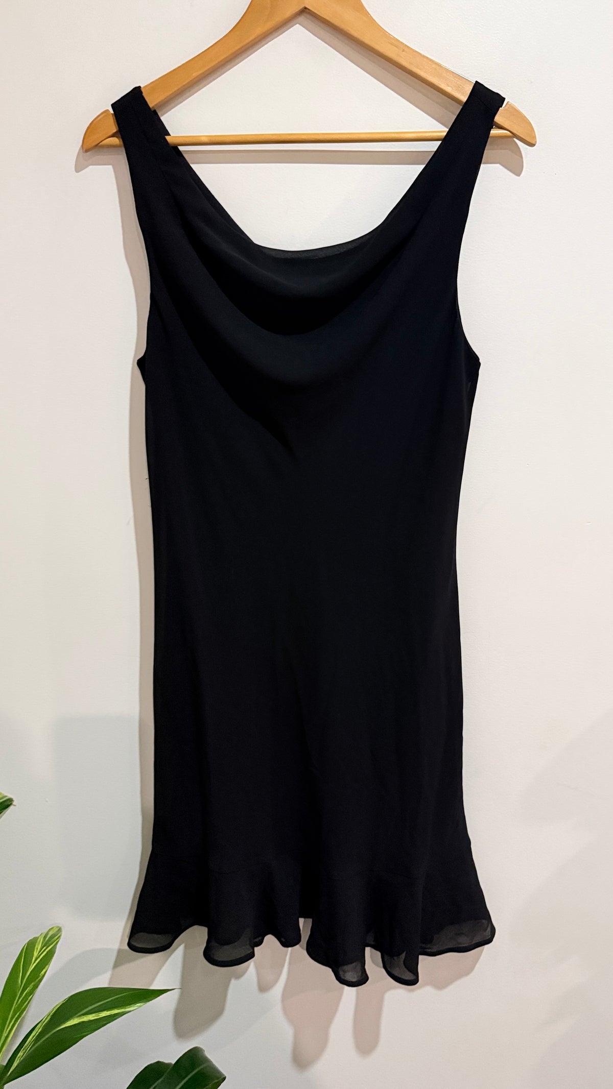Whistle Occasion Black Cowl Neck Sleeveless Dress Size 10