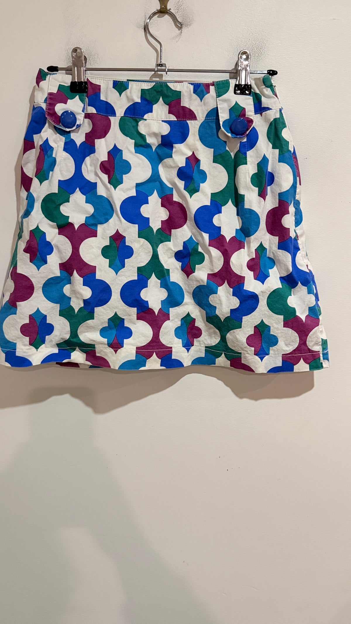 Dangerfield Retro Geometric Print Mini Skirt Size 6