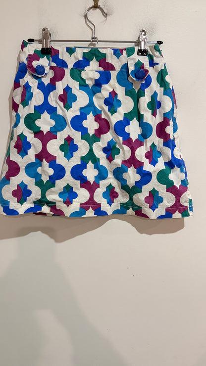 Dangerfield Retro Geometric Print Mini Skirt Size 6