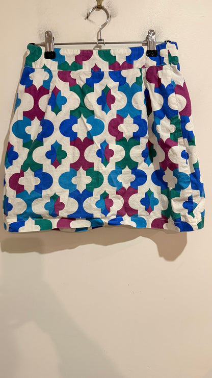 Dangerfield Retro Geometric Print Mini Skirt Size 6