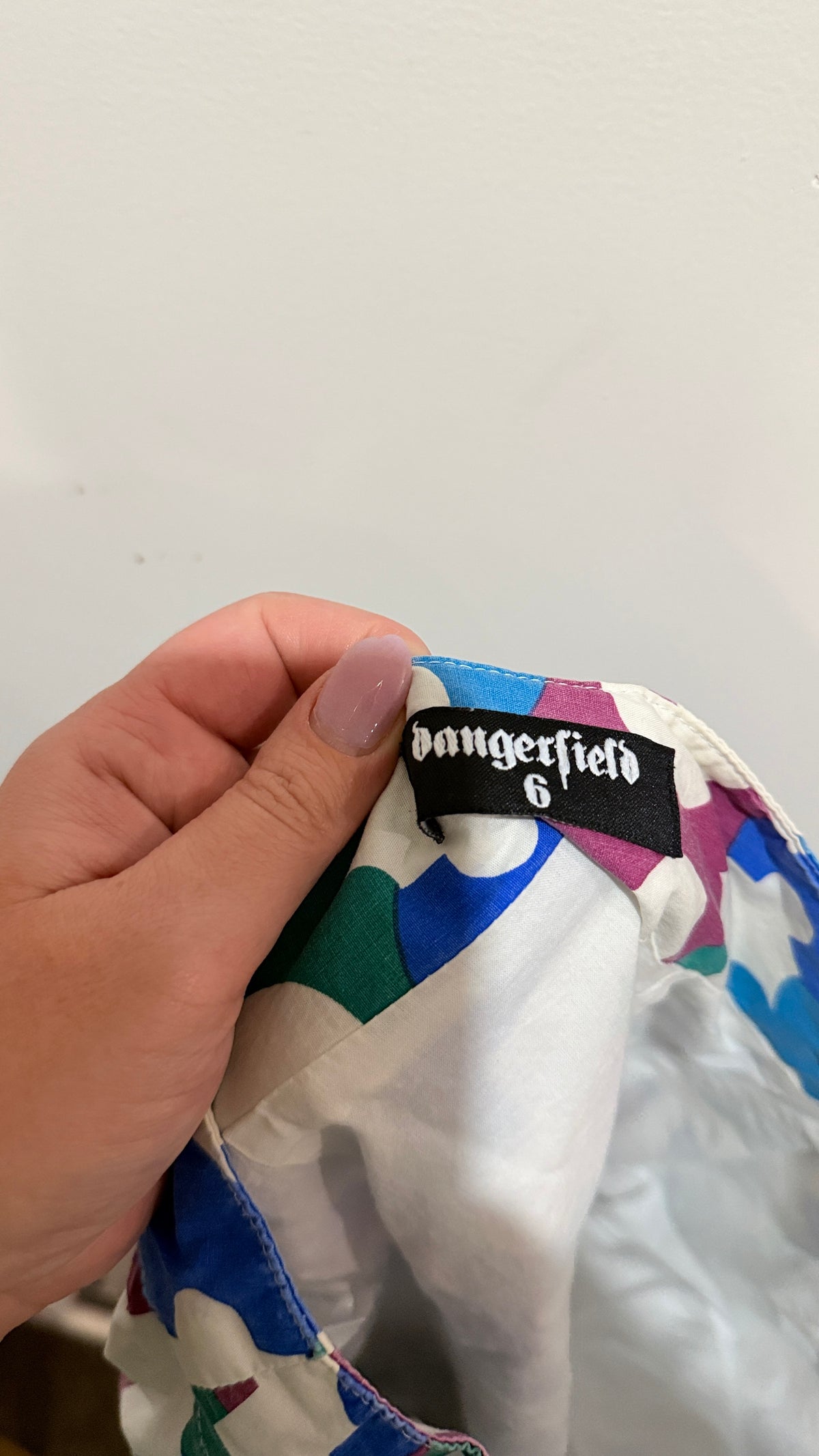 Dangerfield Retro Geometric Print Mini Skirt Size 6