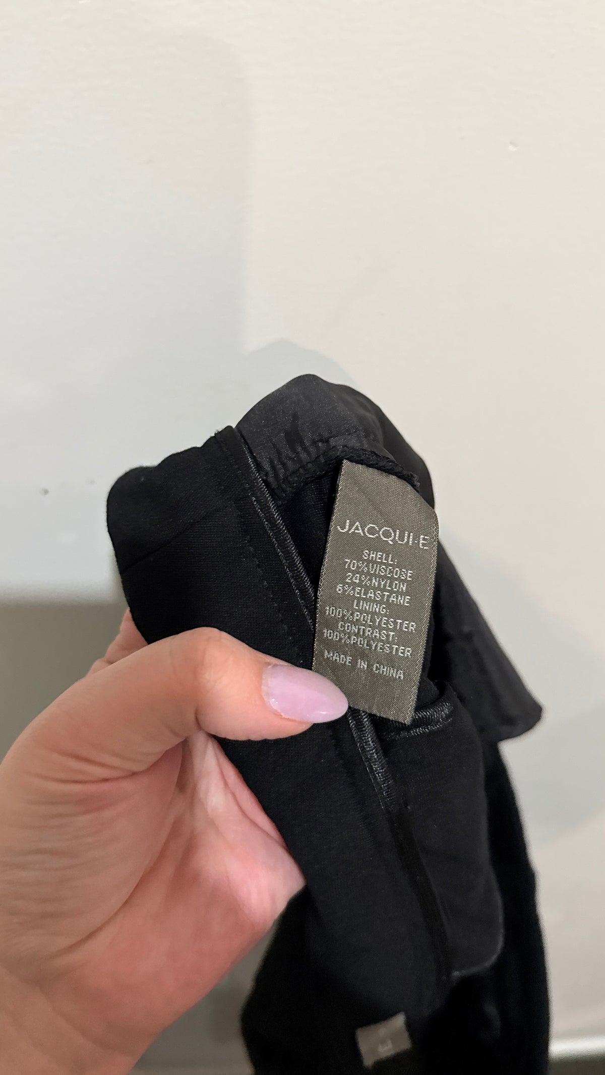 Jacqui E Size 14-16 Black Bootcut Pull On Pants