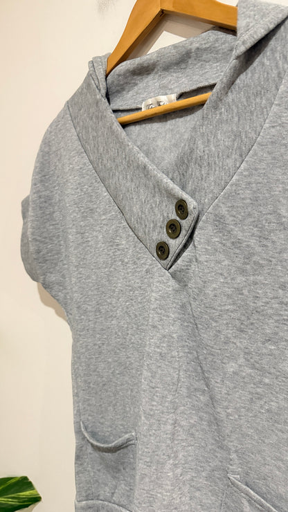 Tokyo Fashion Short Sleeve Hooded Tunic Size U/arm to U/arm 47cm