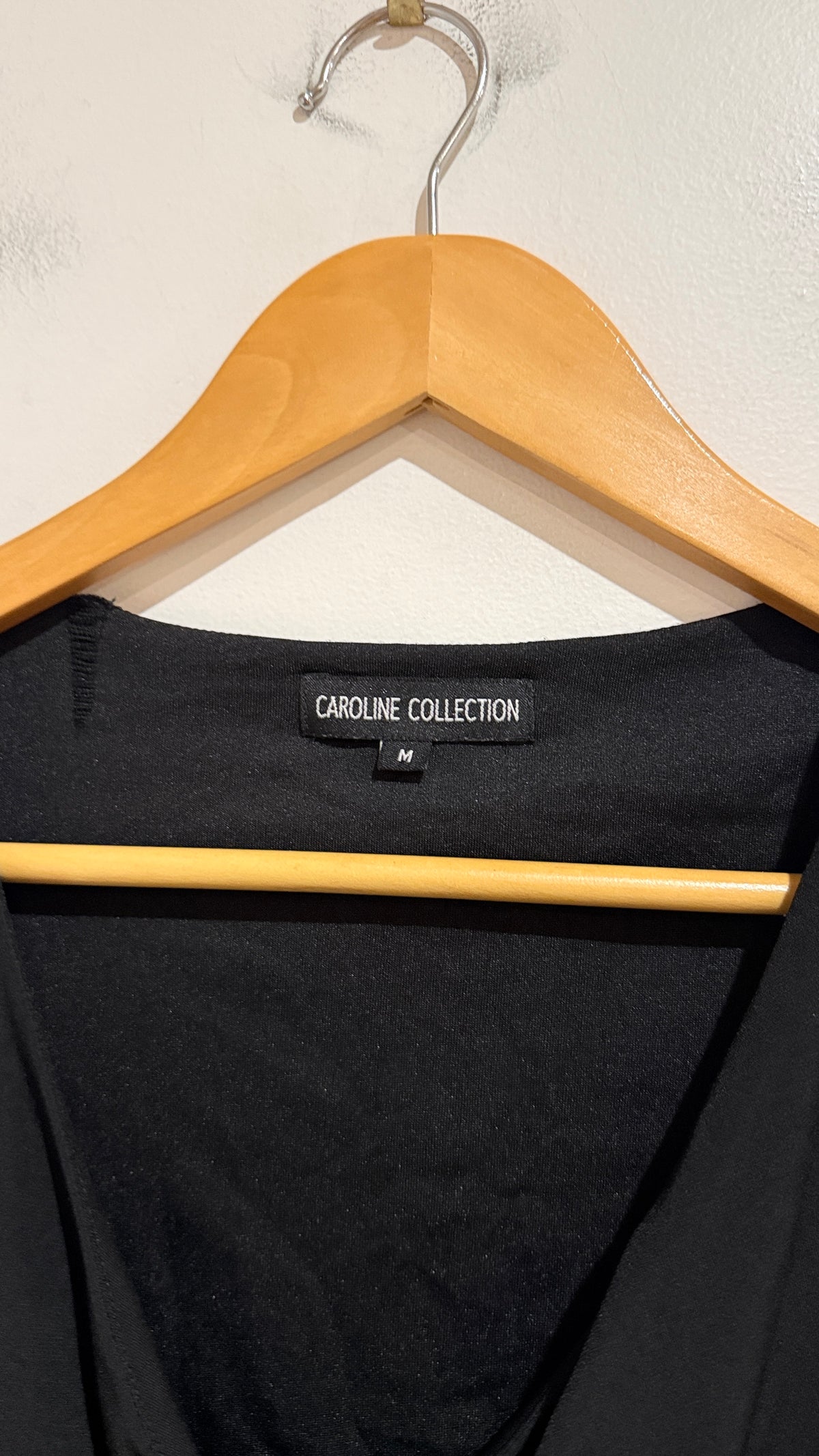 Caroline Collection Draped Wrap Top Size M