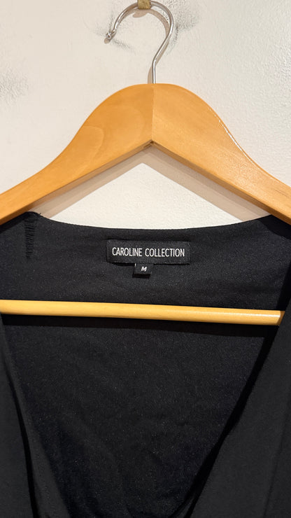 Caroline Collection Draped Wrap Top Size M