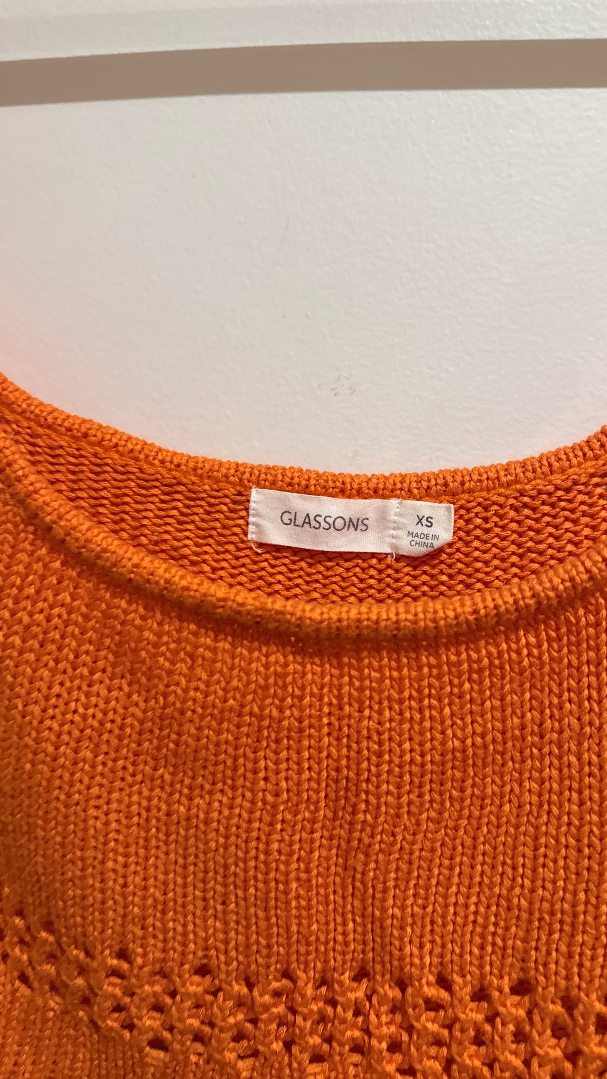 Glassons Orange Knit Crop Tank Size XS