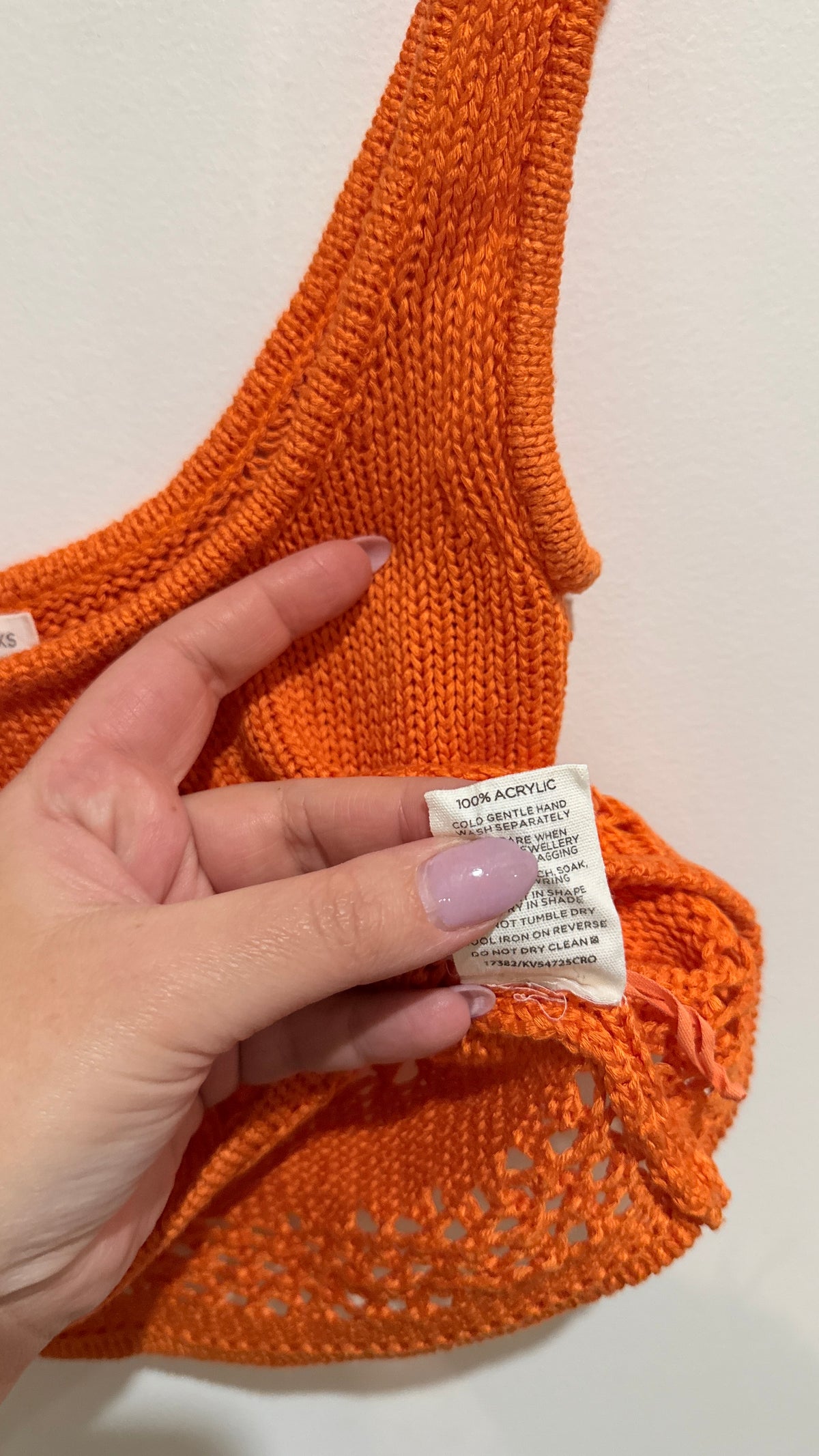 Glassons Orange Knit Crop Tank Size XS