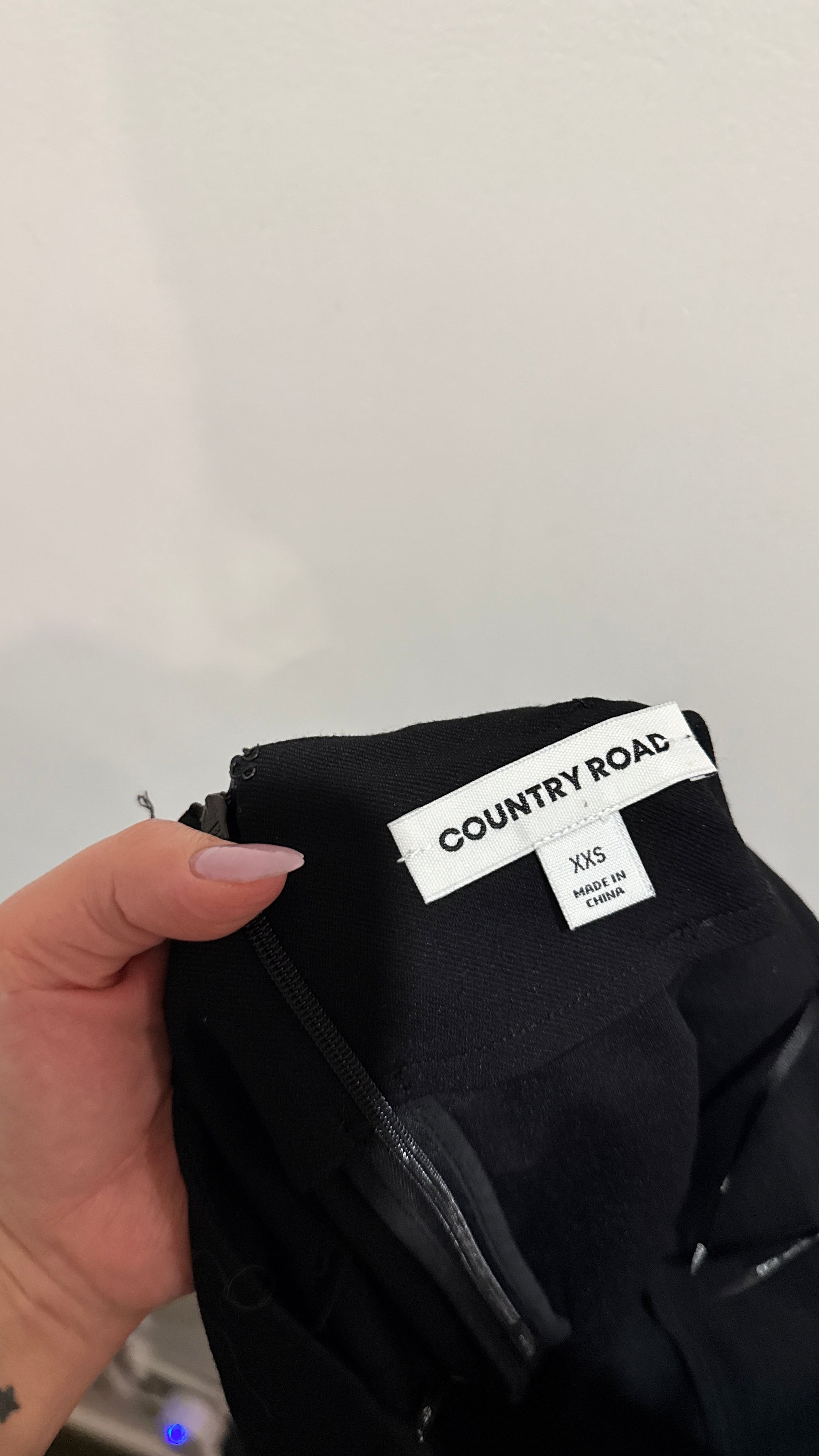 Country Road Black Utility Mini Skirt Size XXS