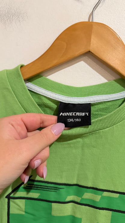 Minecraft Green Long Sleeve Tee Size 7-9