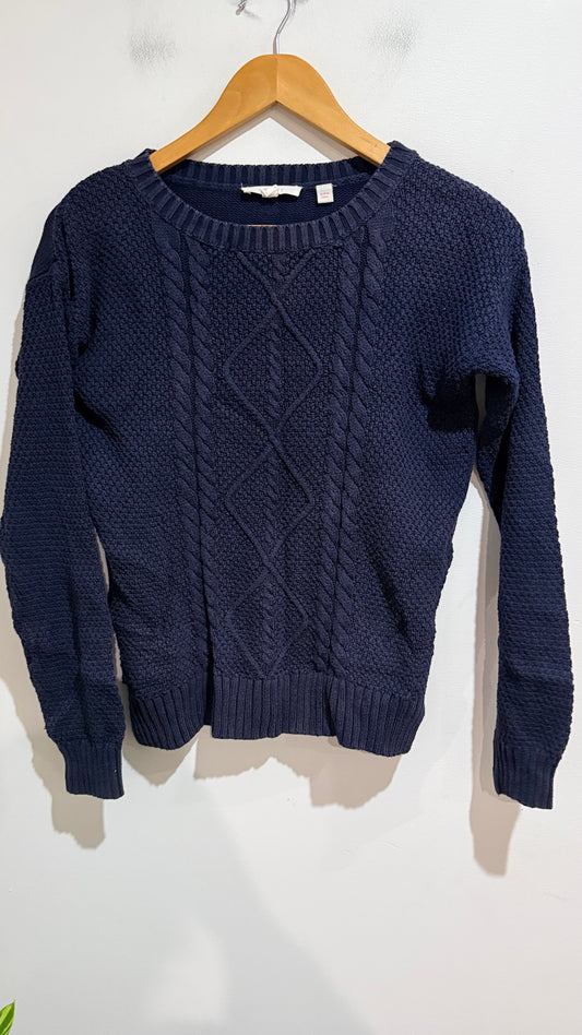 Esprit Cable Knit Cotton Jumper Size XS