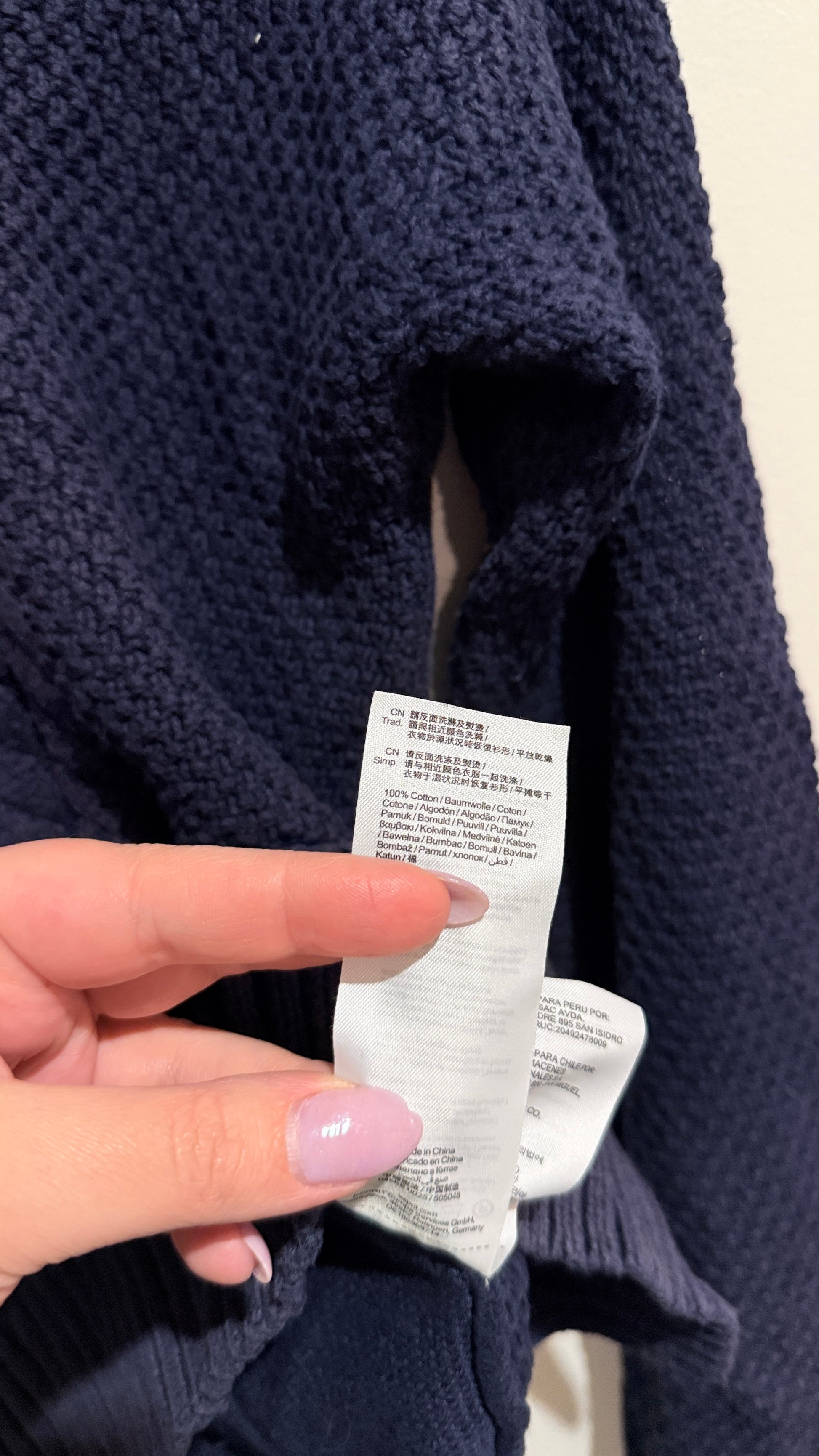 Esprit Cable Knit Cotton Jumper Size XS