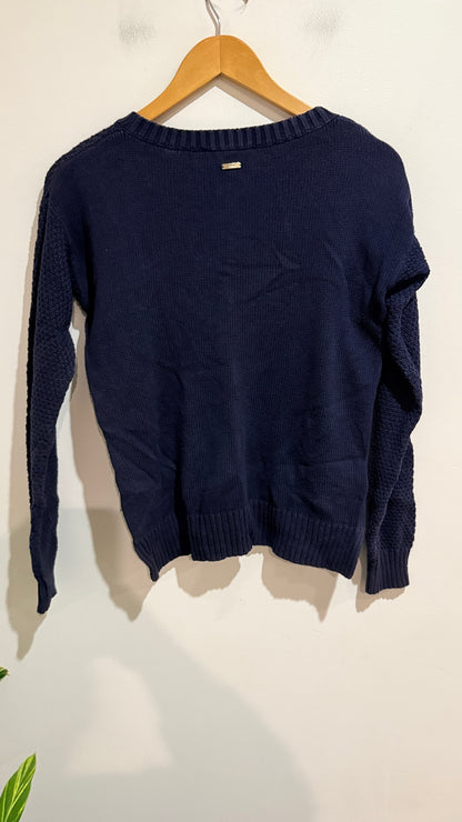 Esprit Cable Knit Cotton Jumper Size XS