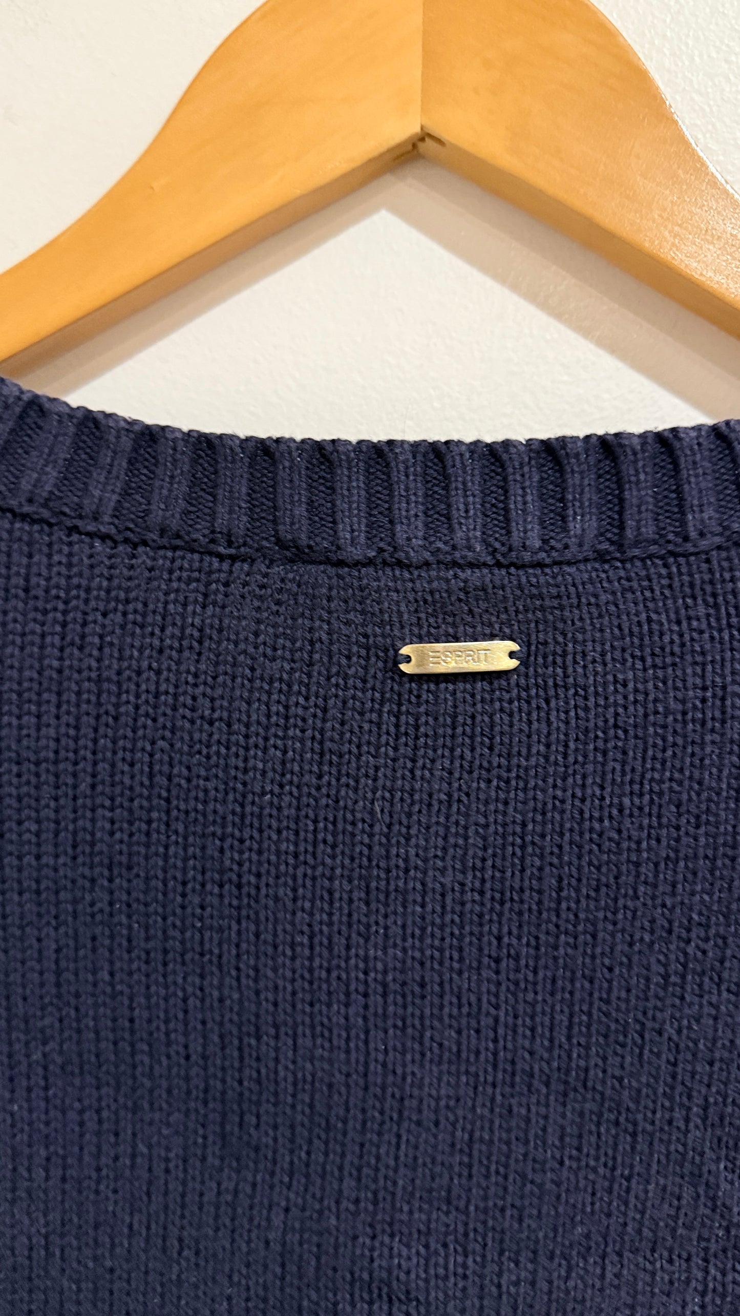 Esprit Cable Knit Cotton Jumper Size XS