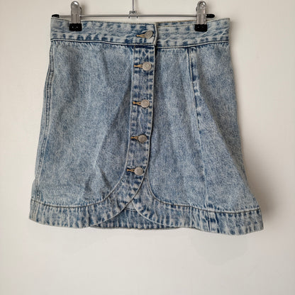 Glassons Denim Size 6 Acid Wash Mini Skirt