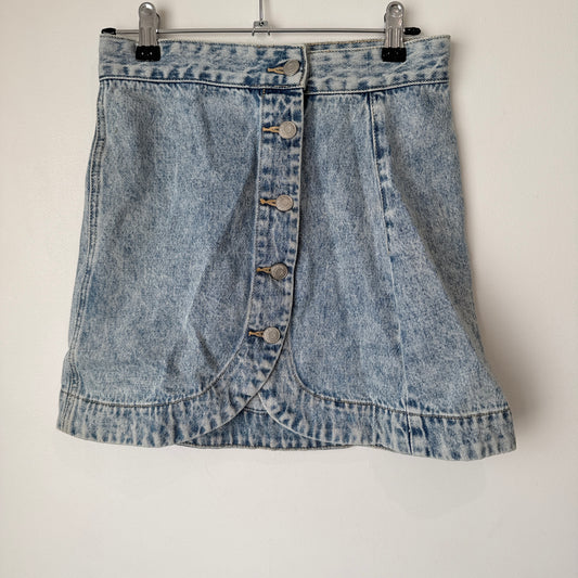 Glassons Denim Size 6 Acid Wash Mini Skirt