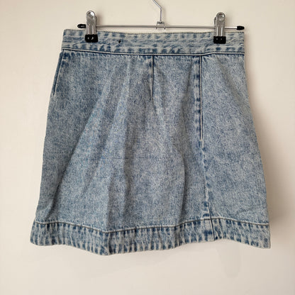 Glassons Denim Size 6 Acid Wash Mini Skirt