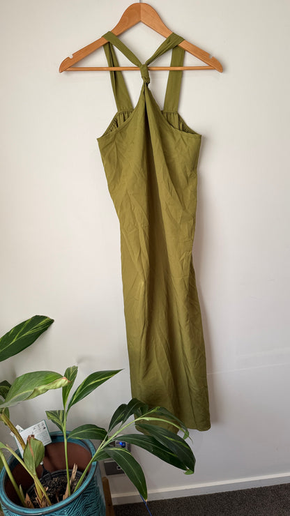 Brand Unknown Size S Olive Halter Dress