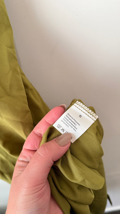 Brand Unknown Size S Olive Halter Dress