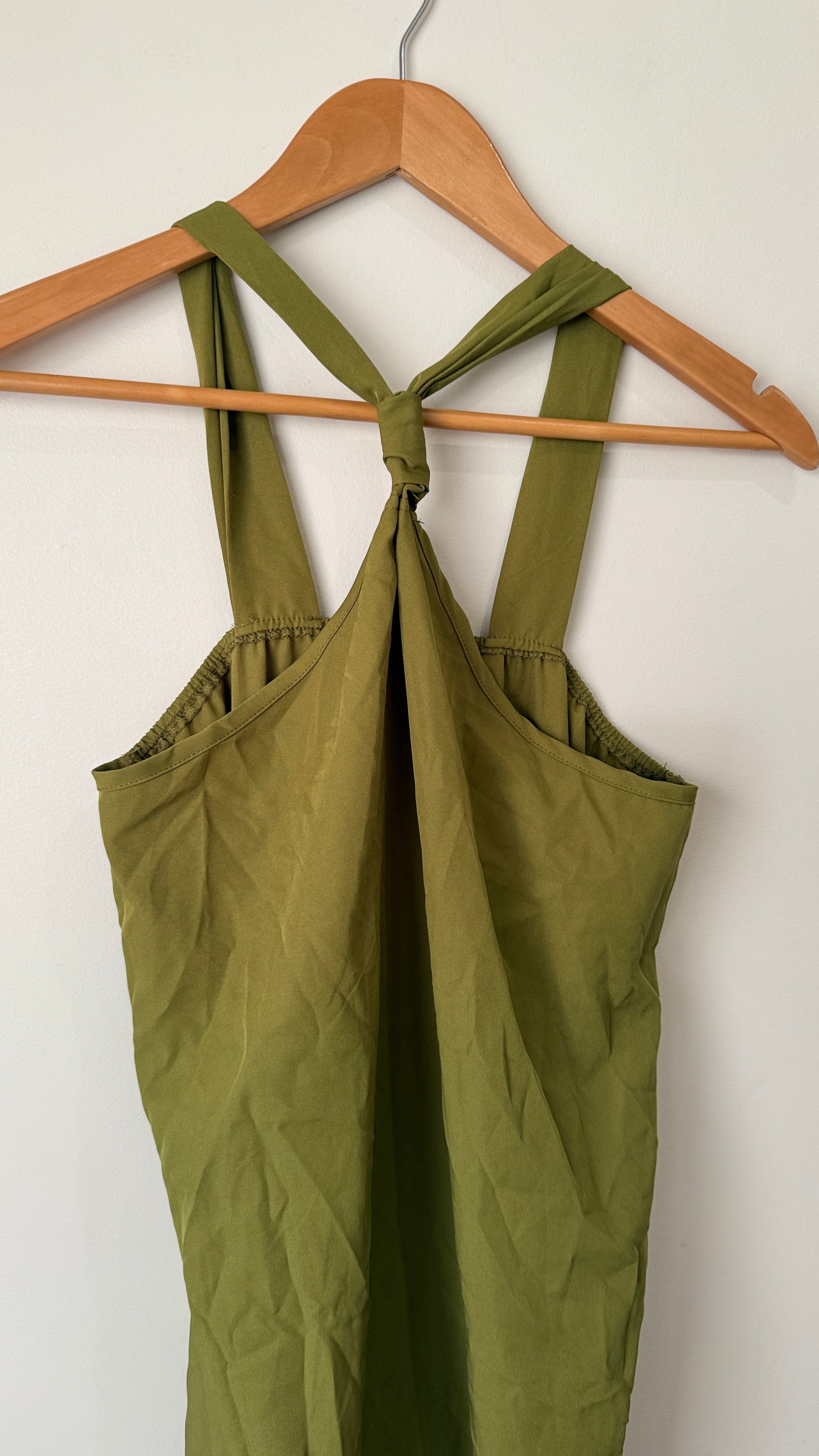 Brand Unknown Size S Olive Halter Dress