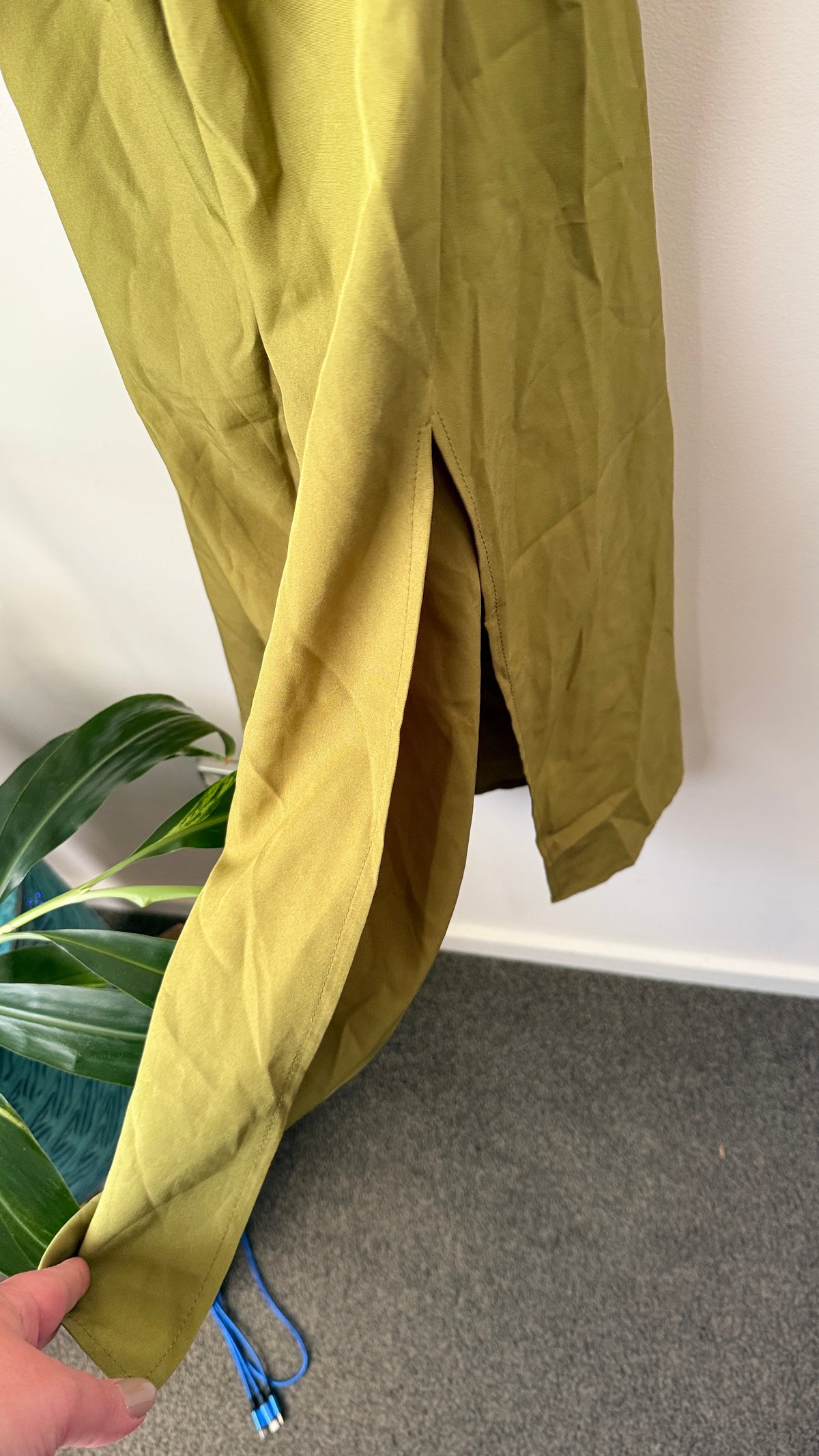 Brand Unknown Size S Olive Halter Dress