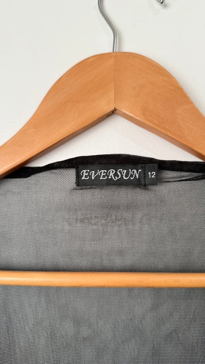 Eversun Size 12 Mesh Tie Front Cardigan