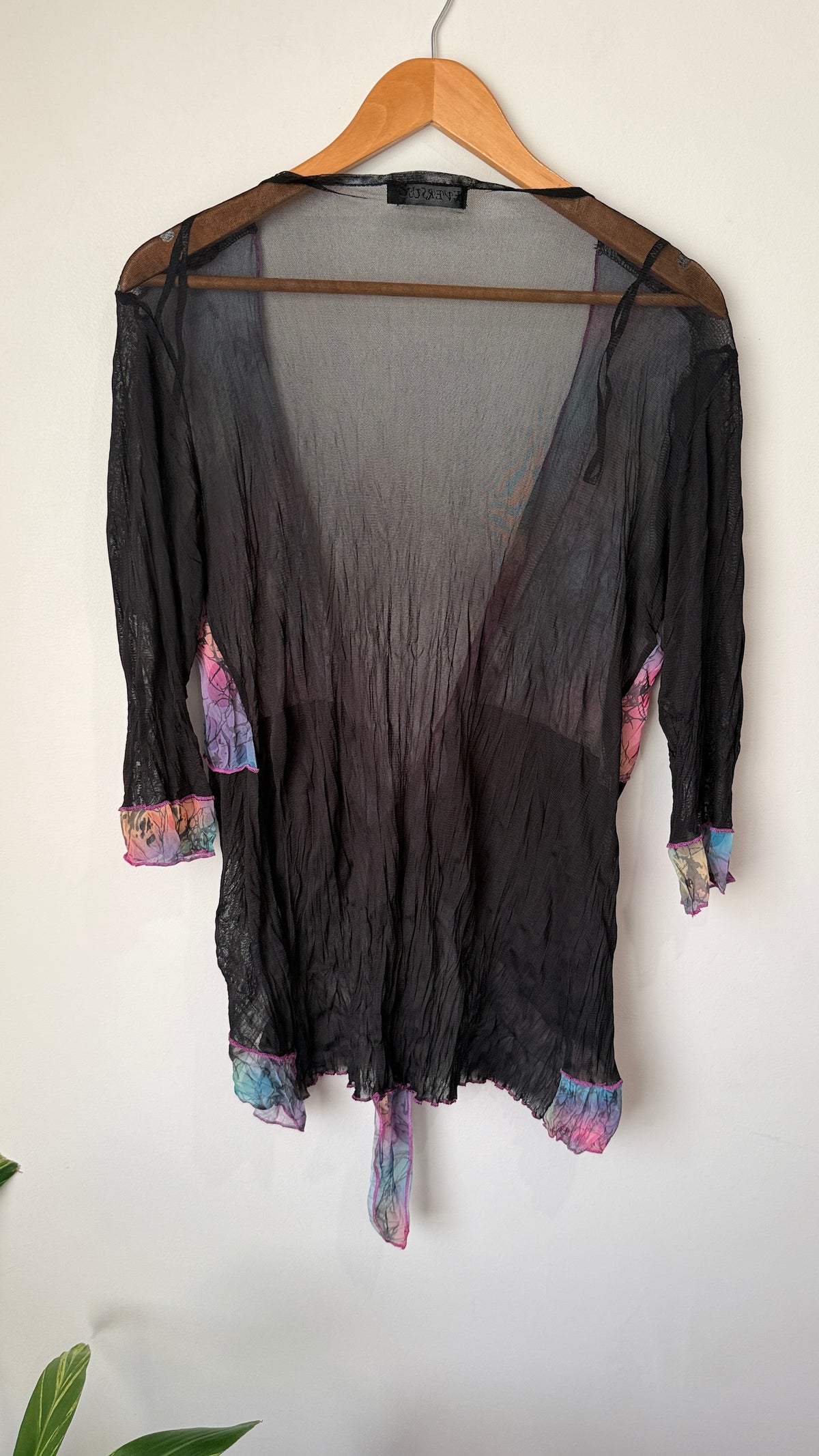 Eversun Size 12 Mesh Tie Front Cardigan
